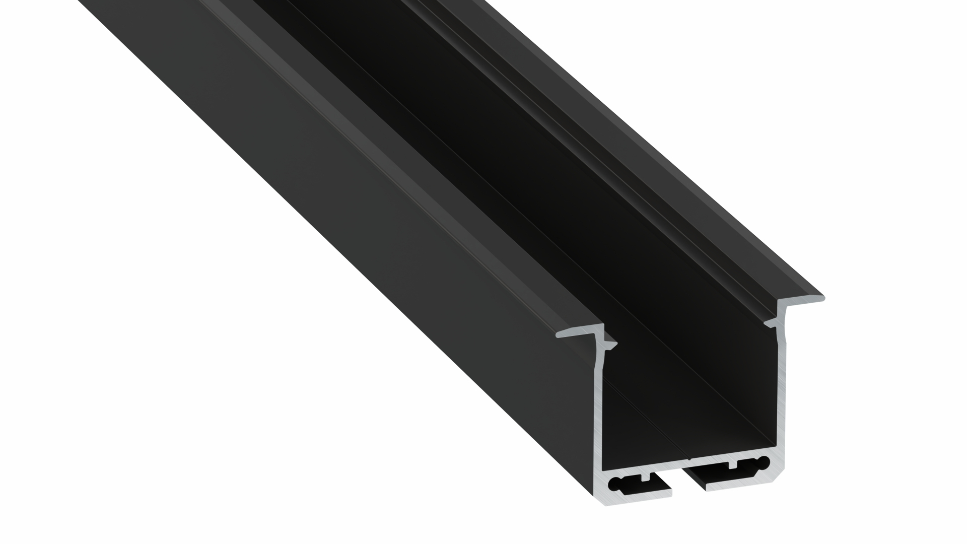 Lumines profile type inDileda lacquered black, 6,15 m
